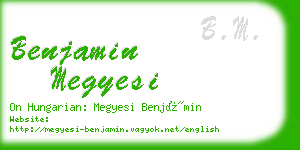 benjamin megyesi business card